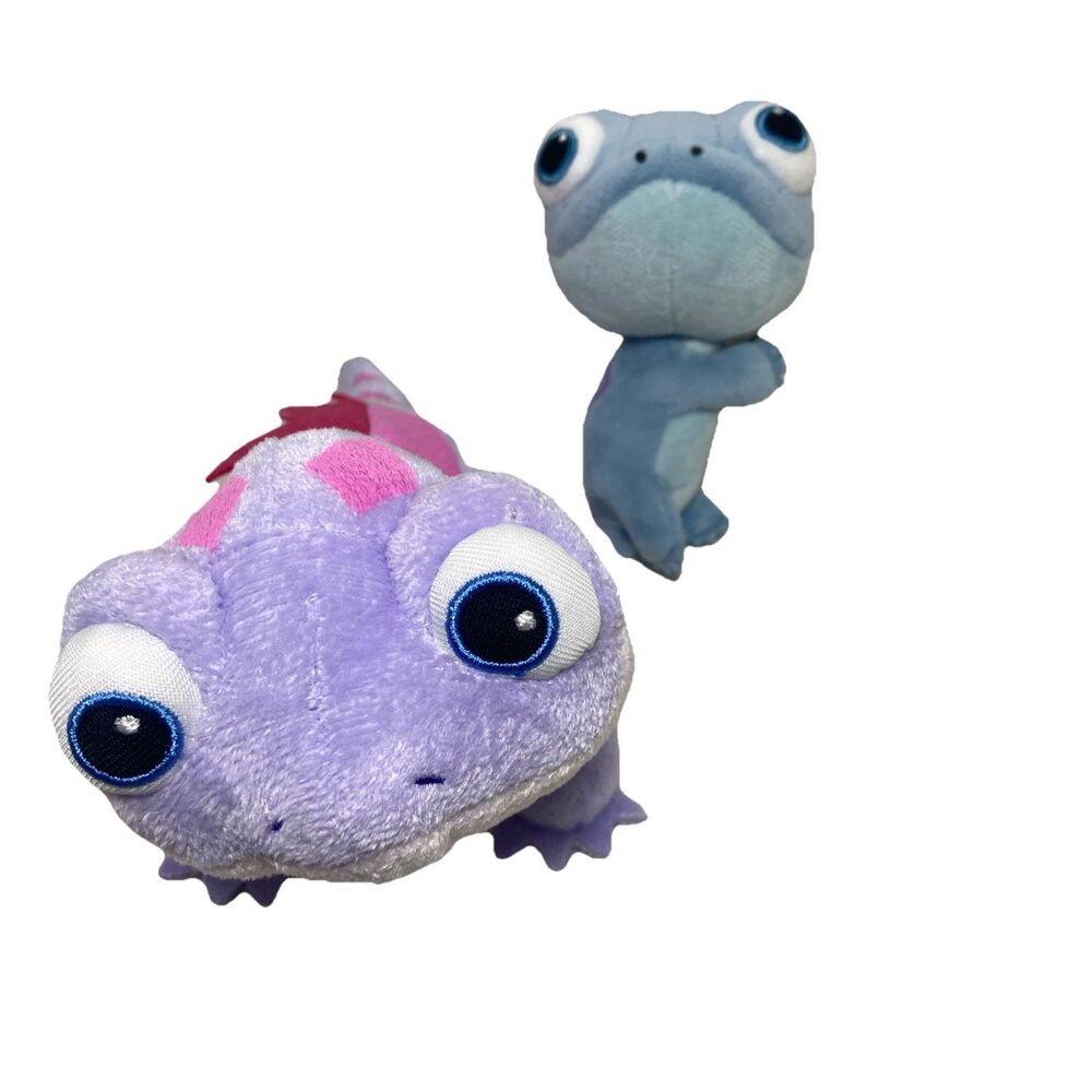 Frozen Salamander Plush Lot of 2 Purple and Blue Bruni Small